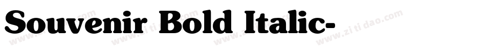 Souvenir Bold Italic字体转换